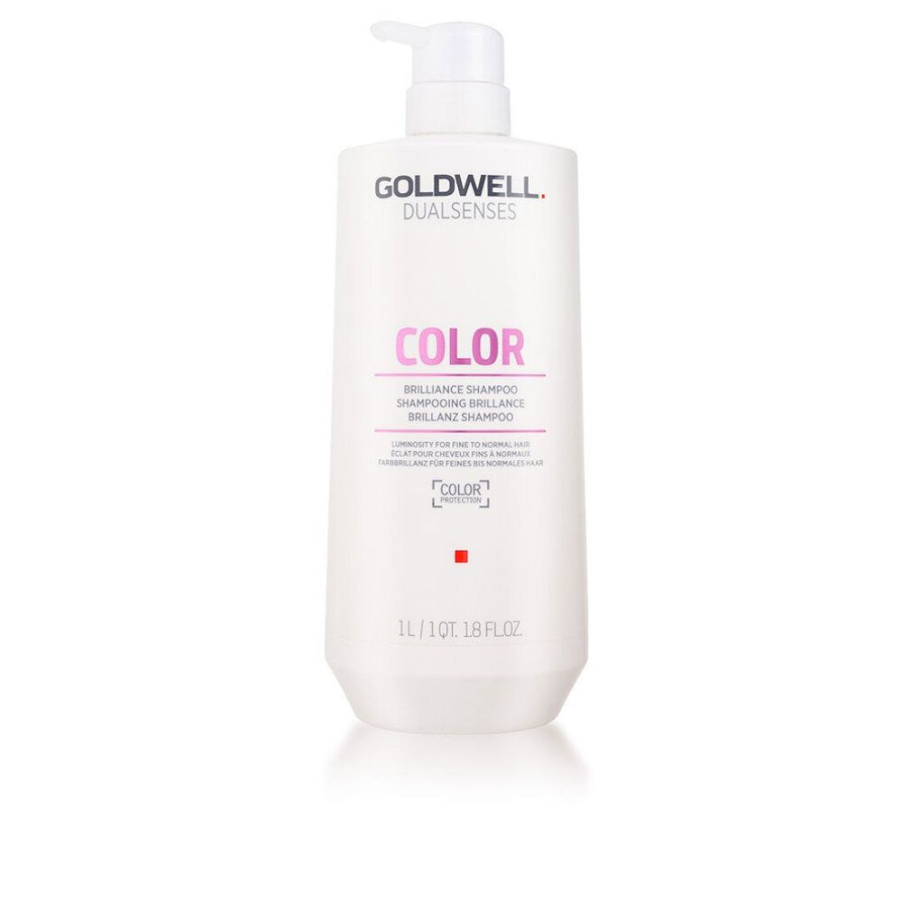 Bouteille de shampooing Goldwell Dualsenses Color Brilliance avec pompe, 1L.