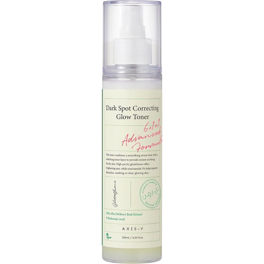 Flacon de toner Axis-Y Dark Spot Correcting Glow avec pompe.