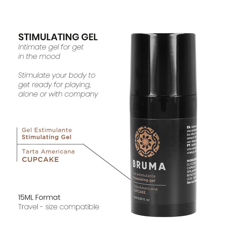 Bruma Cupcake Stimulerende Gel, 15ml flesje.