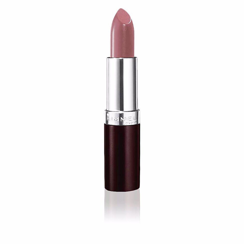 Rouge à lèvres rose clair, avec une base marron et une partie centrale argentée.