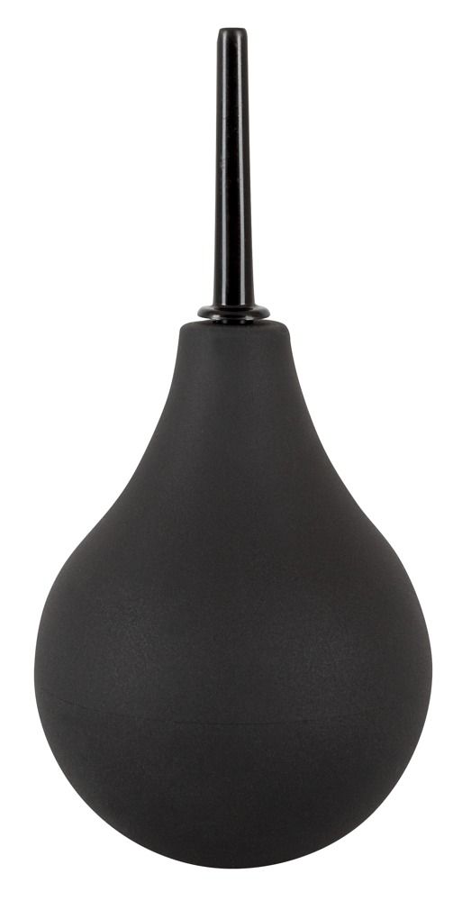 Plug noir en silicone avec une base large.