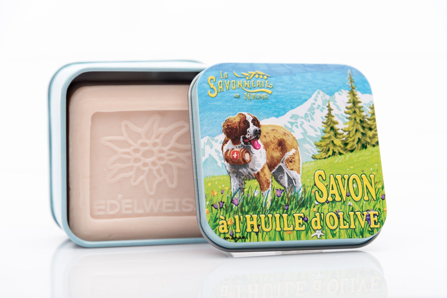 La Savonnerie de Nyons - Metalen doosje met zeep "St. Bernard"
