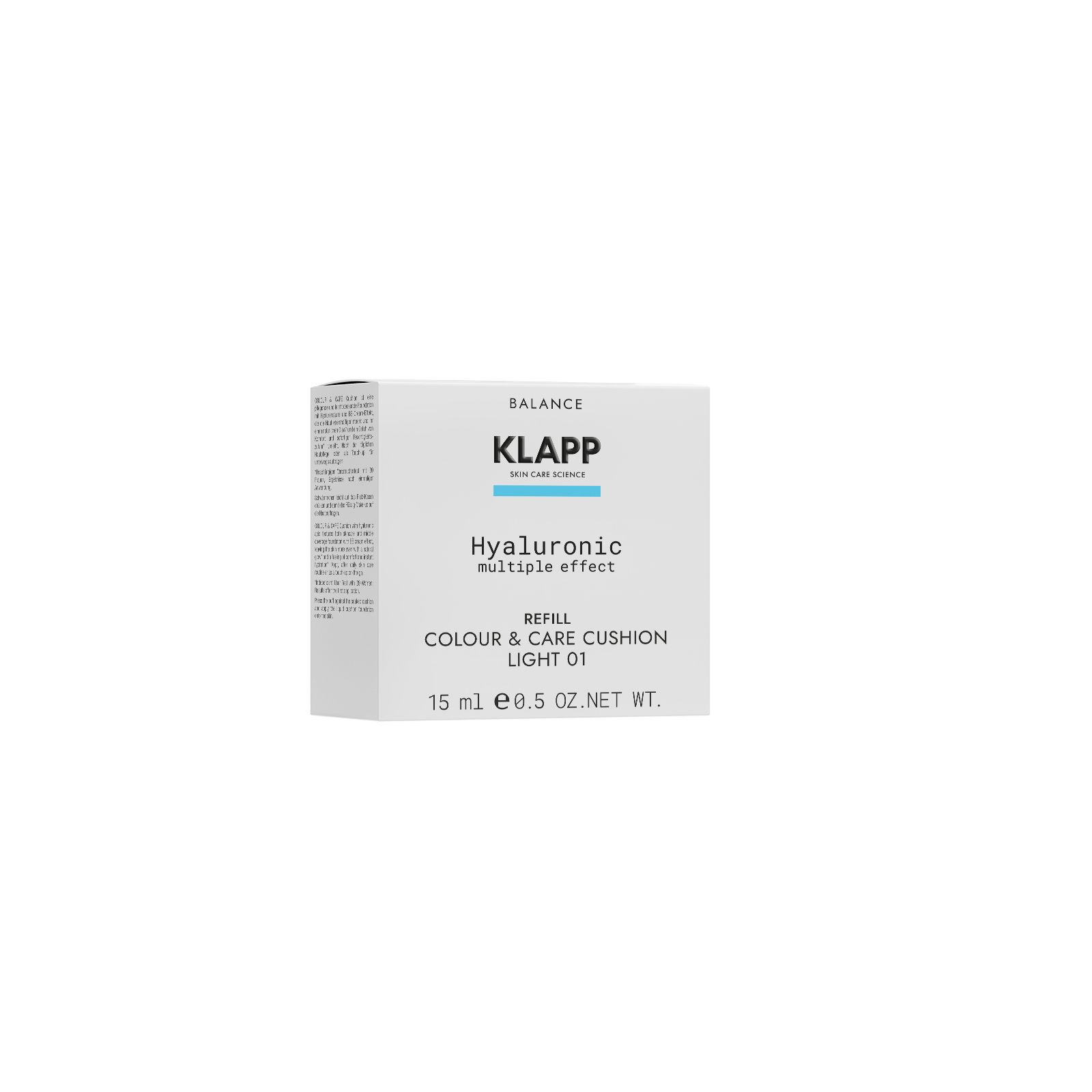 Emballage Klapp Hyaluronic Multiple Effect Colour & Care Cushion Refill Light 01.