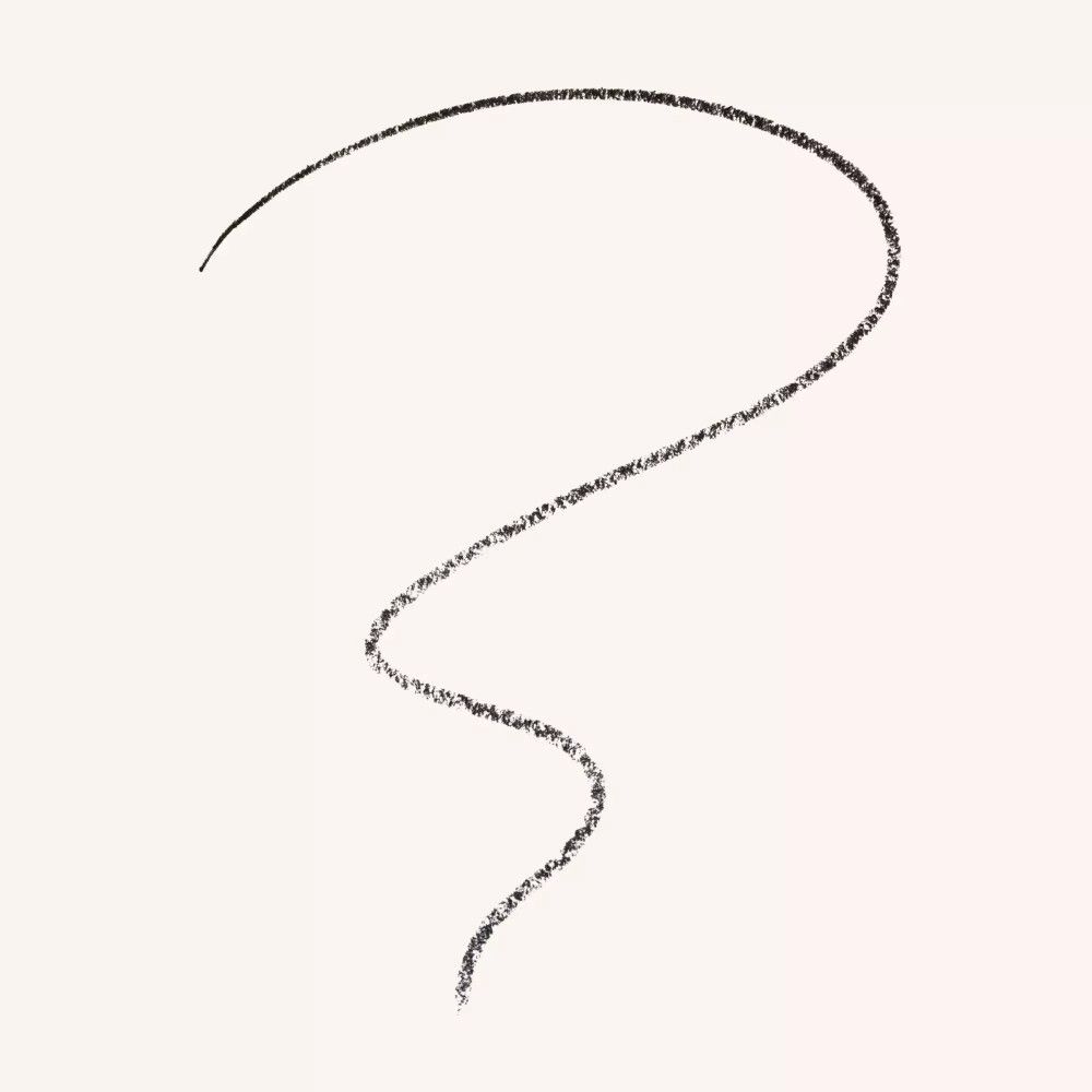 Trait noir sur fond clair. Forme : ondulée. Texture : légèrement granuleuse.