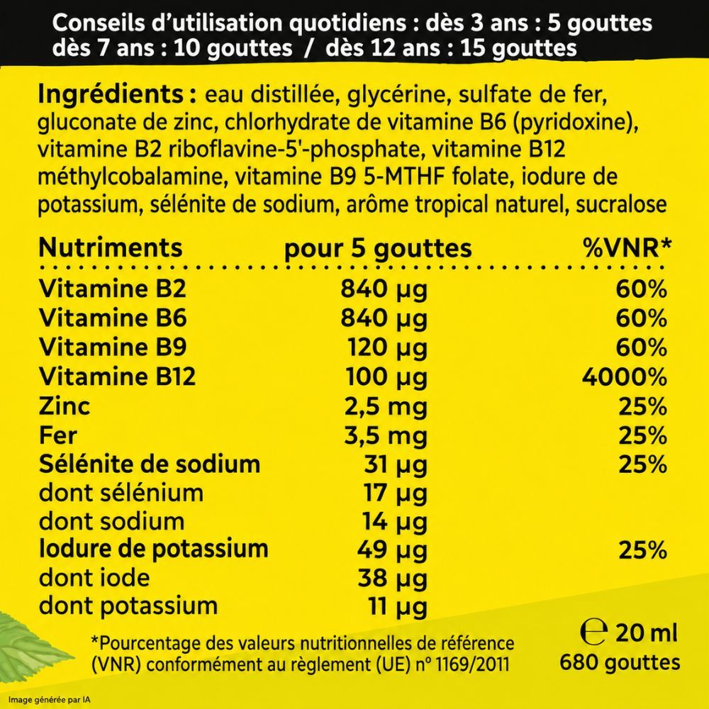 Infographie sur NatureCraft Vegan Kids All-in-One : bienfaits pour enfants.