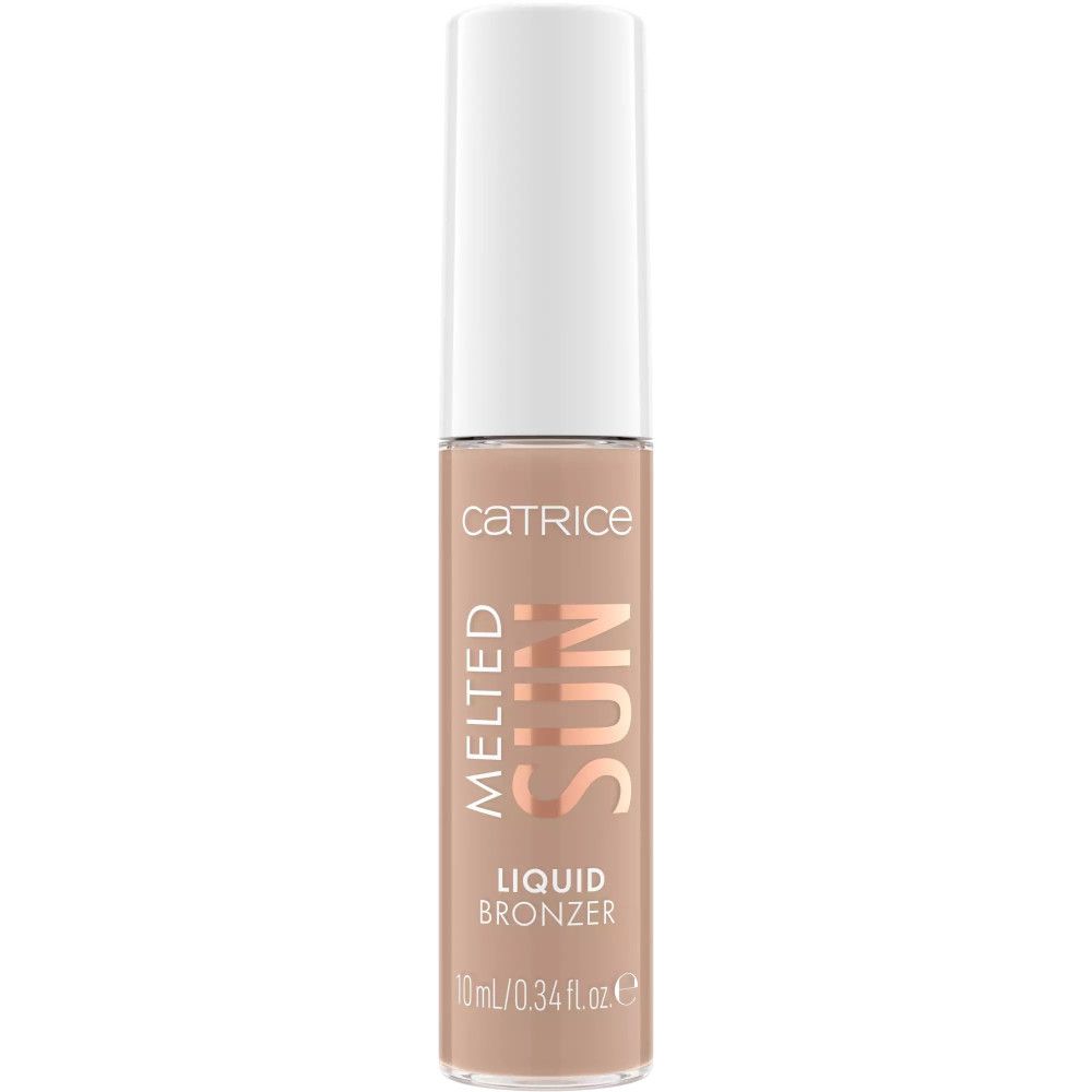 Bronzer liquide en flacon. Inscription: Melted Sun, Liquid Bronzer, Catrice. 10 ml.