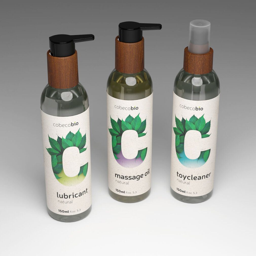 Flacon pompe, inscription 'lubricant natural', 150ml.