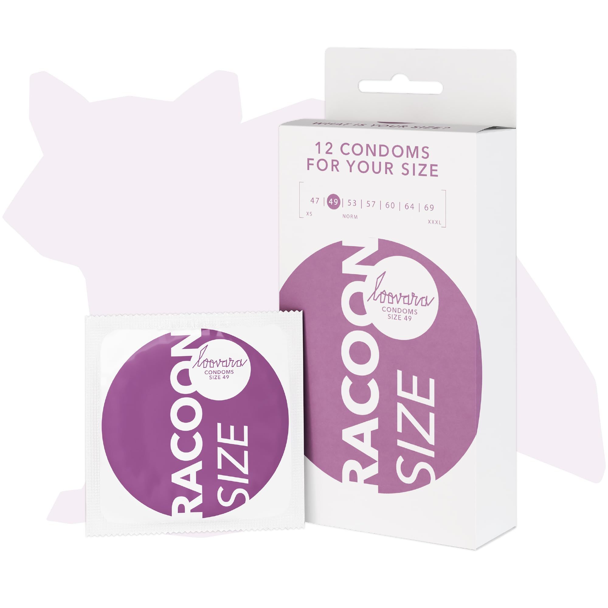 Préservatif Loovara "Racoon" (taille 49) et boîte de 12.
