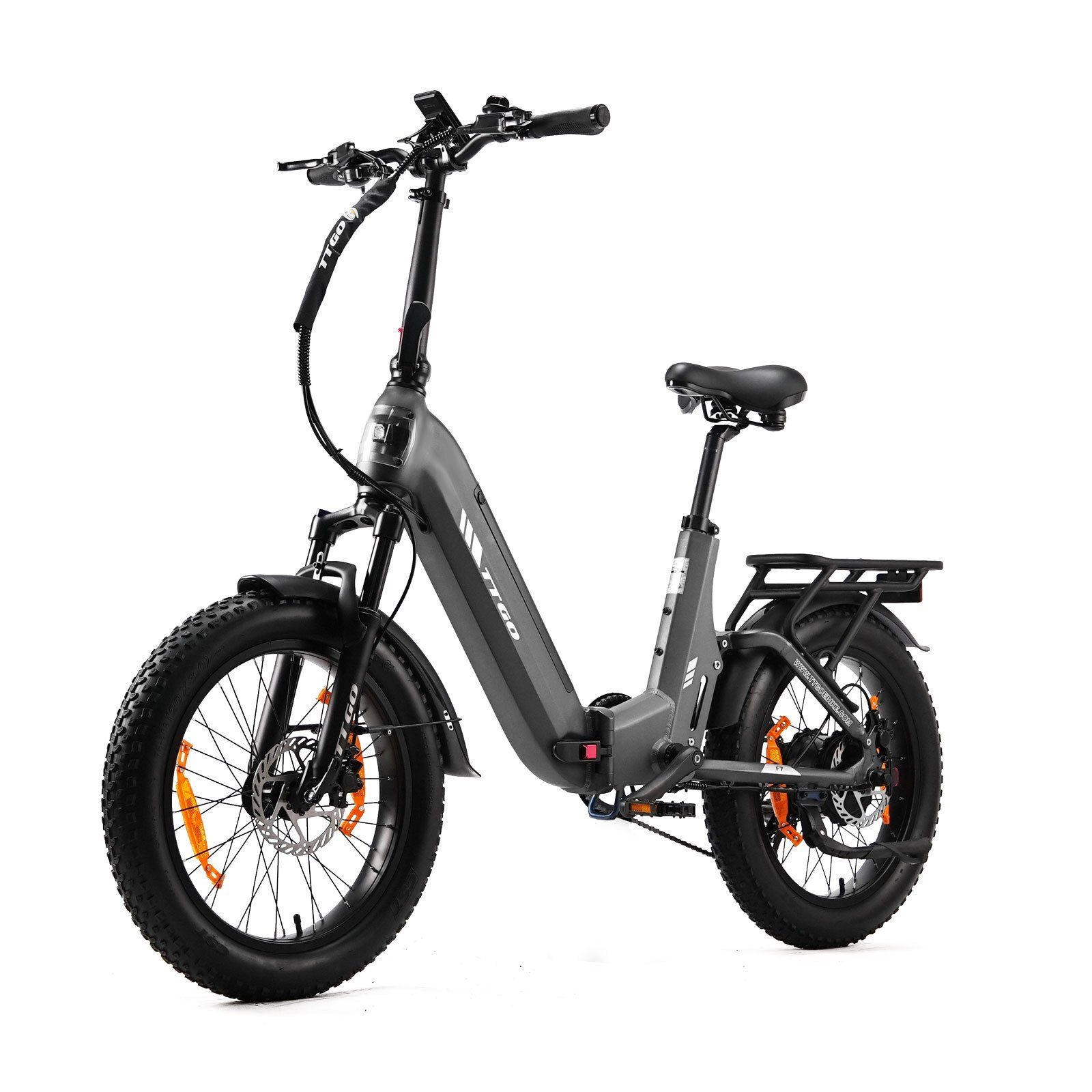 TTGO F7 Vélo électrique pliant, batterie 48 V 15 Ah, freins à disque hydrauliques