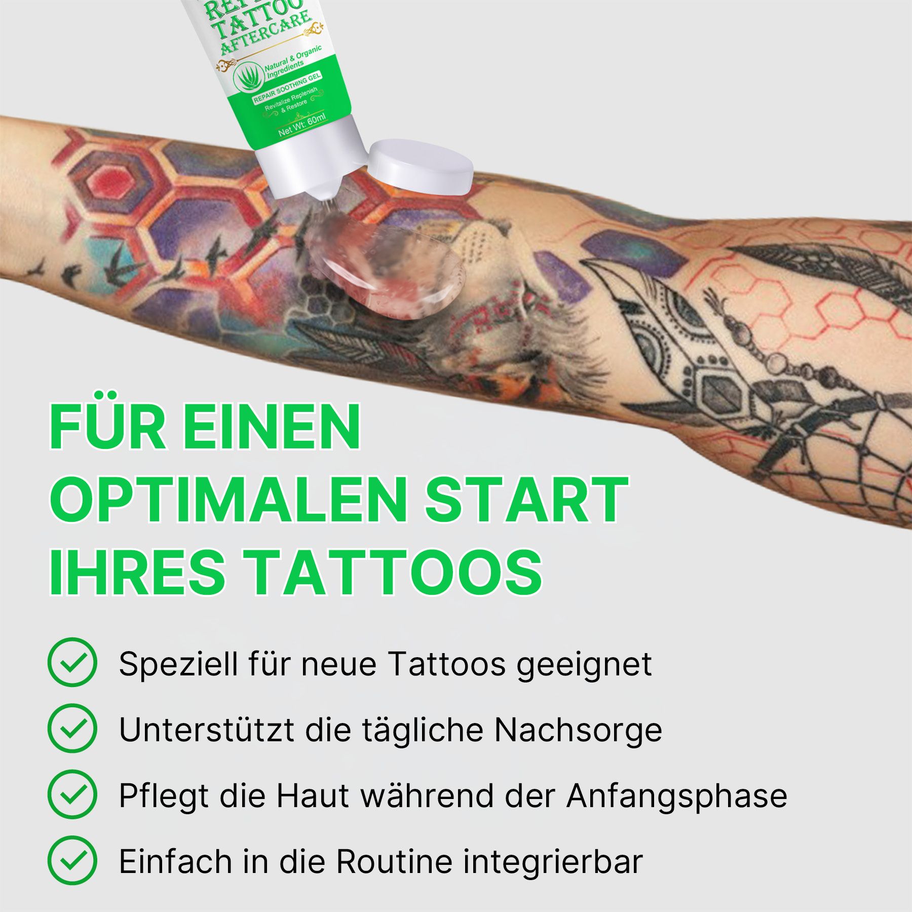 ALIVER Tattoo-crème voor nazorg van tatoeages
