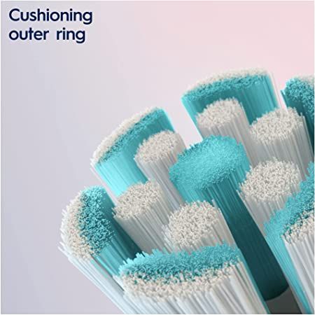 Vue détaillée des poils d'une tête de brosse Oral-B iO.