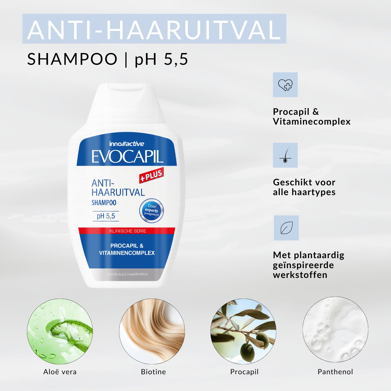 Evocapil Shampoo met vitaminecomplex en Procapil.