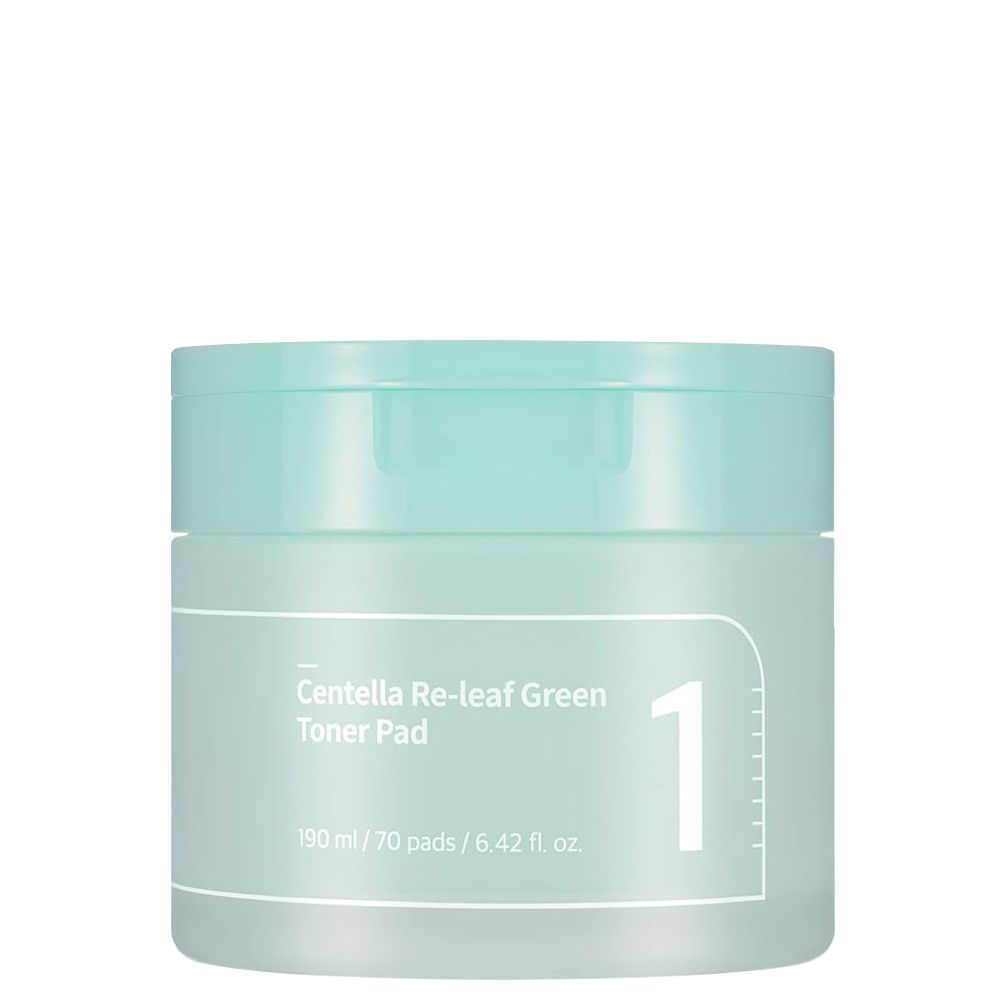 Contenant NUMBUZIN No.1 Centella Re-leaf Toner Pad avec 70 tampons.