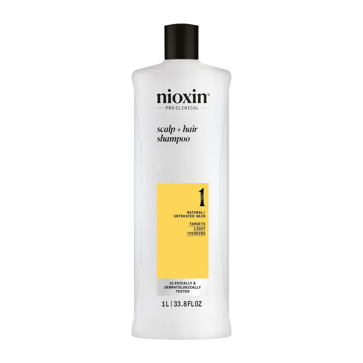 Nioxin Scalp + Hair Shampoo, flacon de 1L.