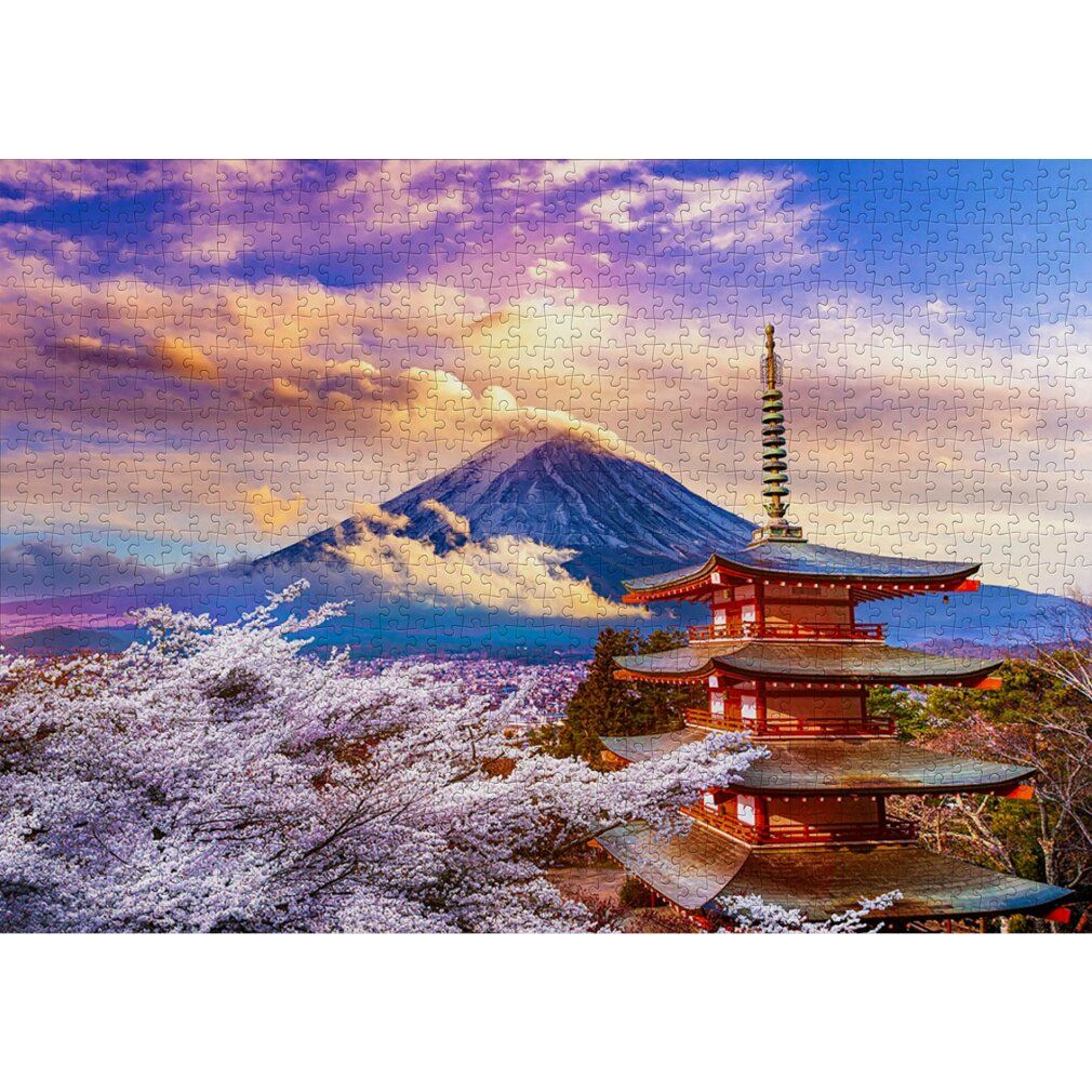 enjoy Puzzelberg Fuji in het voorjaar, Japan 1000 delen