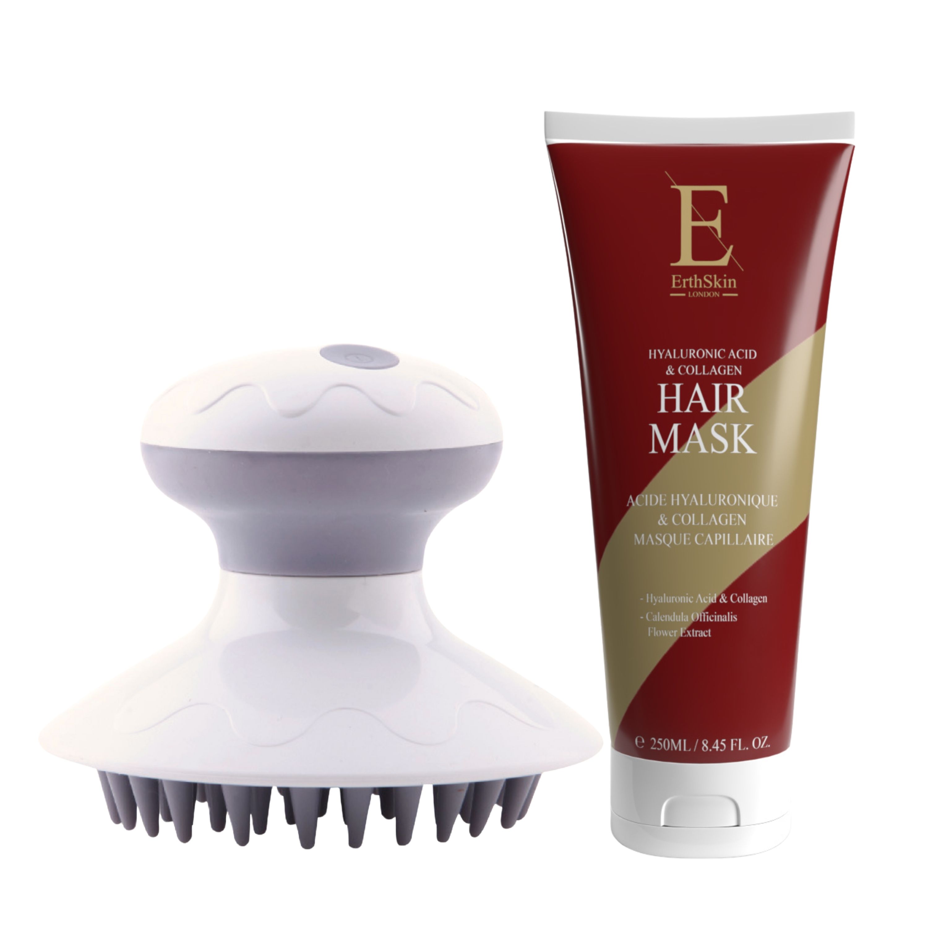 Masque capillaire et masseur de cuir chevelu.