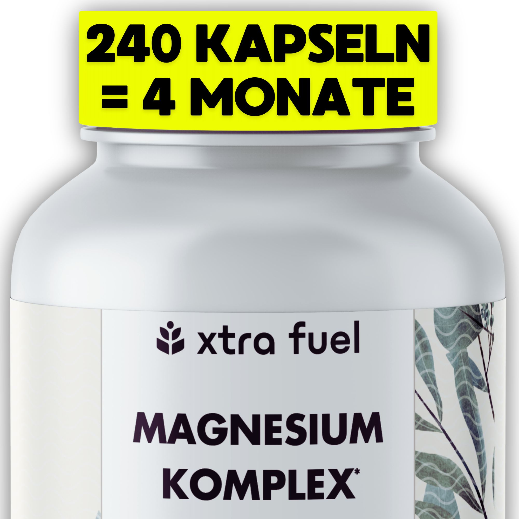 Bouteille de 240 gélules XTRA FUEL Magnesium Komplex.