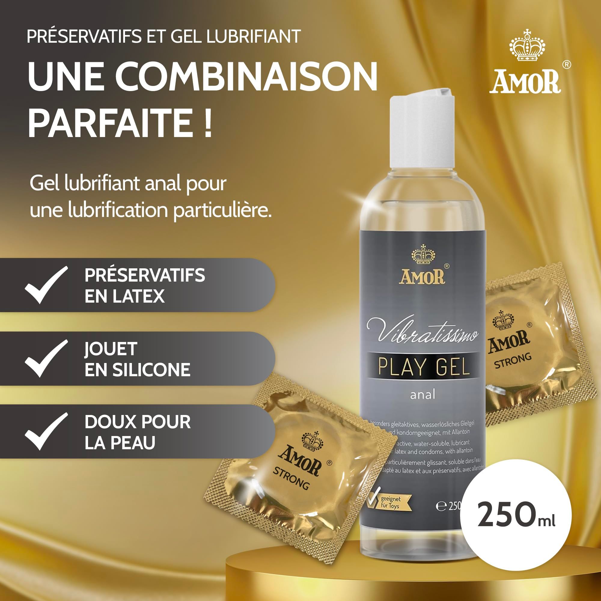 AMOR Strong Préservatifs + PlayGel Natural Set