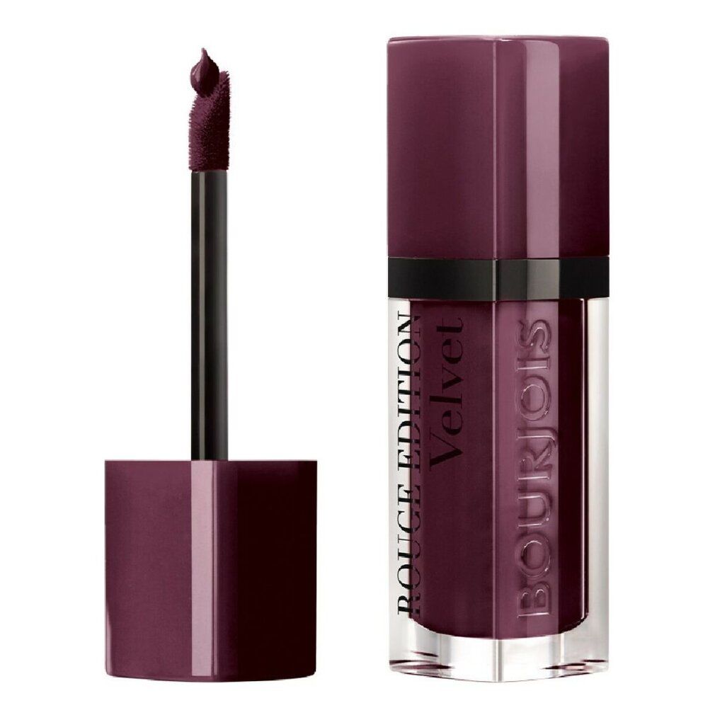 Rouge à lèvres avec applicateur. Flacon avec inscription Bourjois Rouge Edition Velvet. Couleur : Berry Chic.