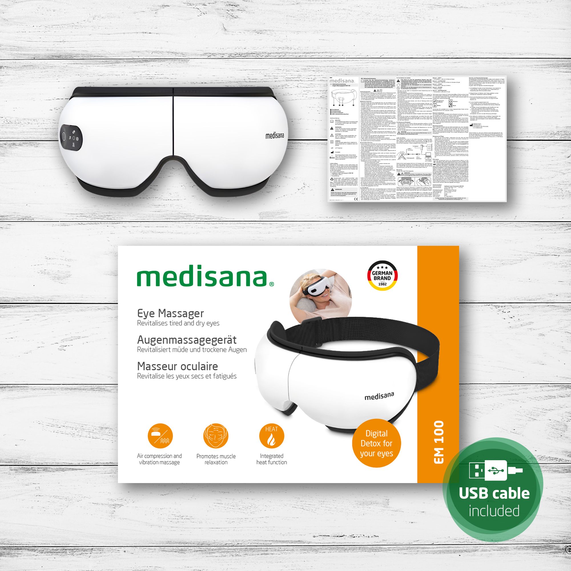 medisana EM 100 oogmassageapparaat