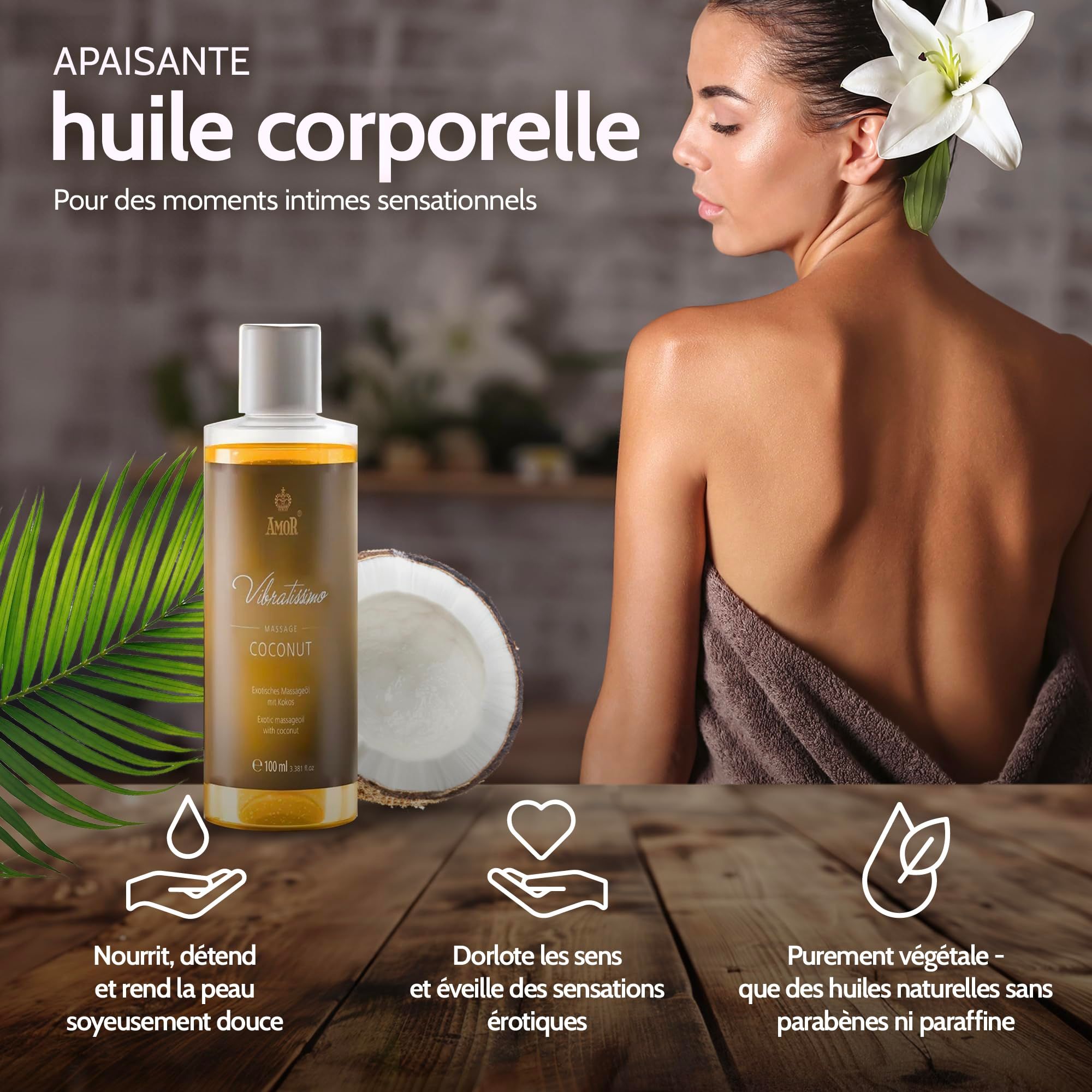 Vibratissimo Huile de Massage Coconut