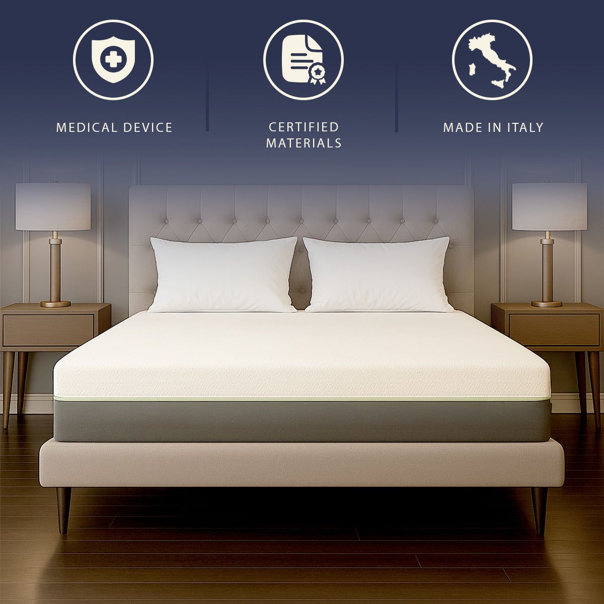 The White Stone Matras 160x190 van Memory Foam en Pocketveren | Hoogte 25 cm | Breeze Technologie