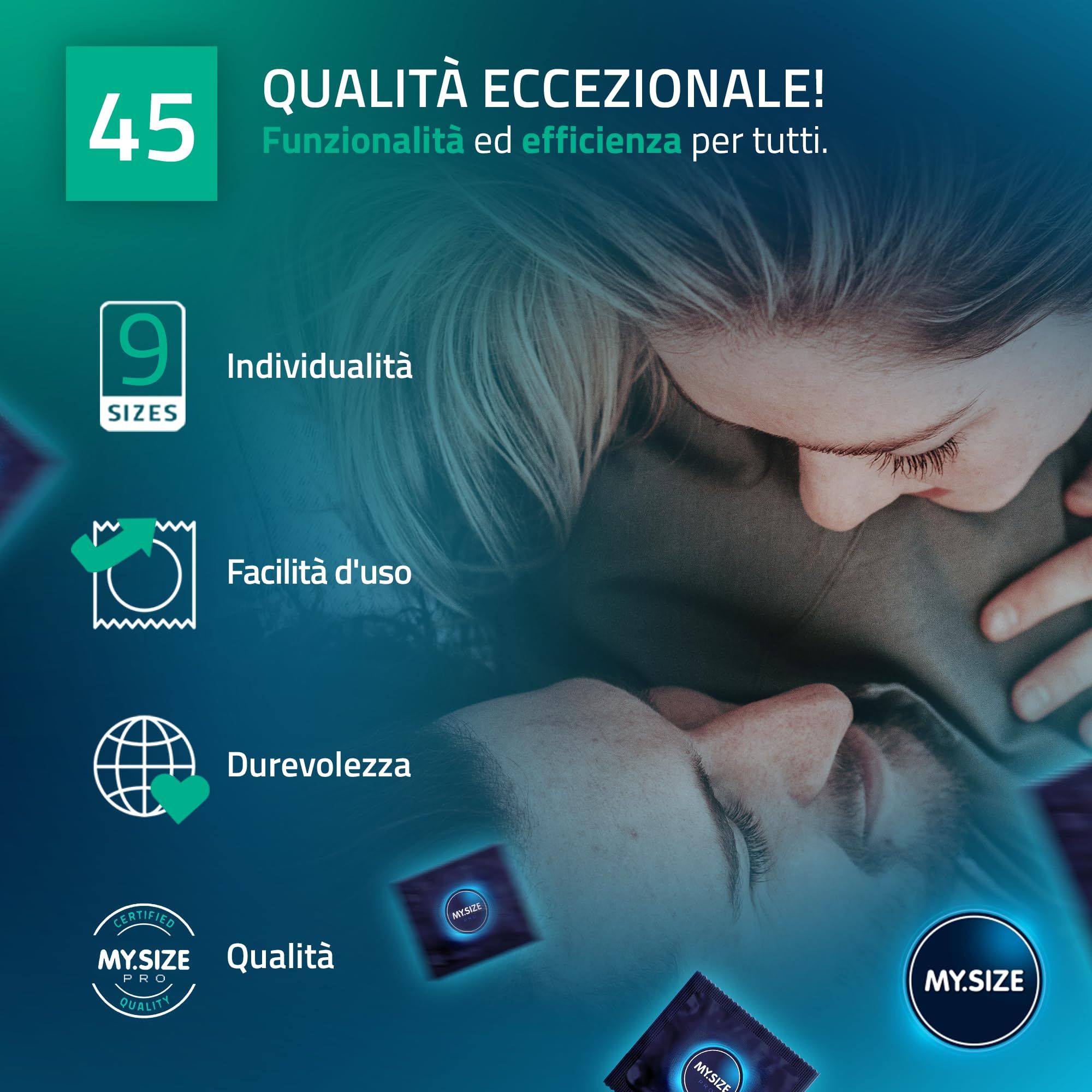 Préservatifs MY.SIZE PRO 45mm : Qualité exceptionnelle, fonctionnalité et efficacité.