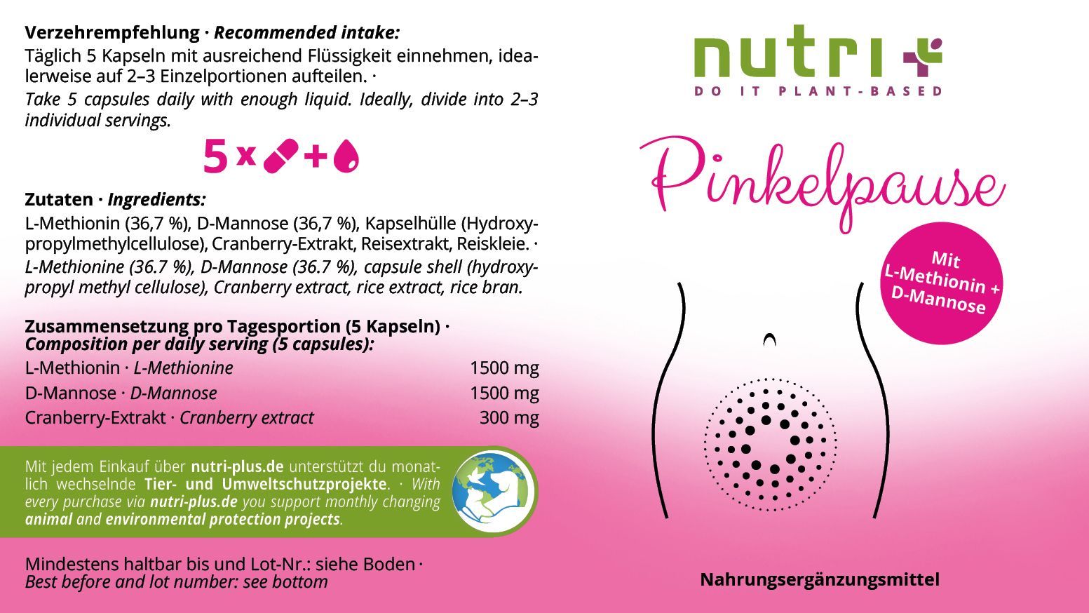 Nutri+ Vessie Inconfort en capsules