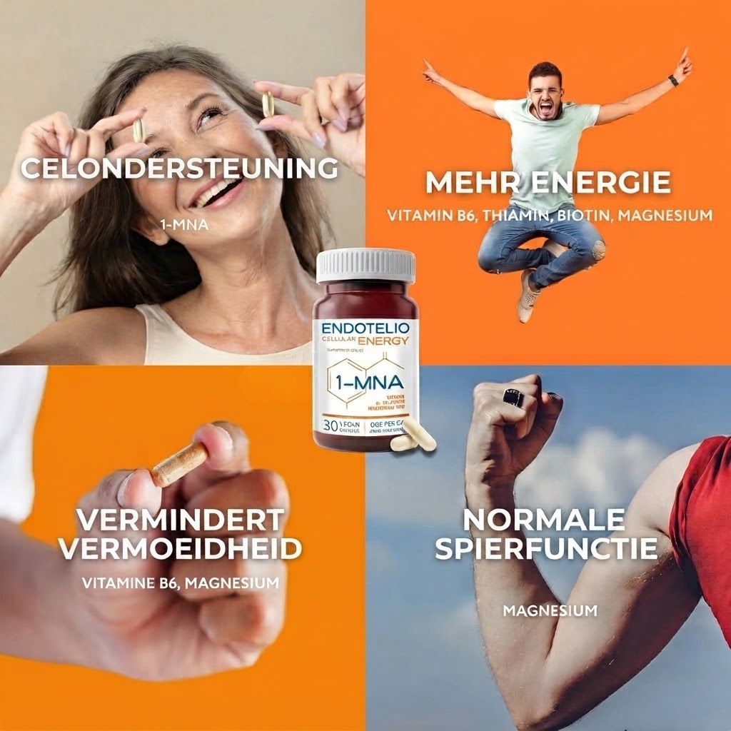 Endothelio 1-MNA capsules in bruine fles met 30 stuks.
