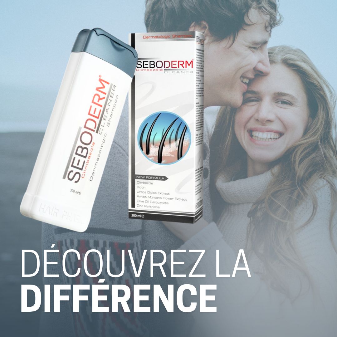 Bouteille et boîte de Seboderm Cleaner Shampooing.
