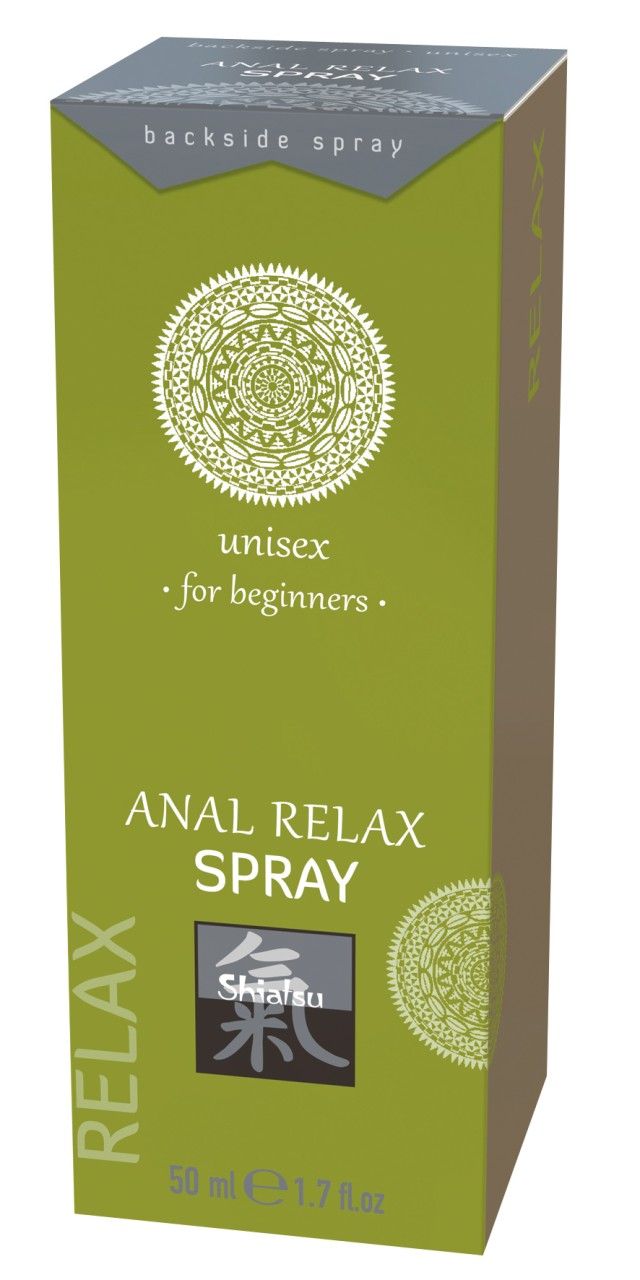 Emballage pour Anal Relax Spray, 50 ml, unisexe, pour débutants.