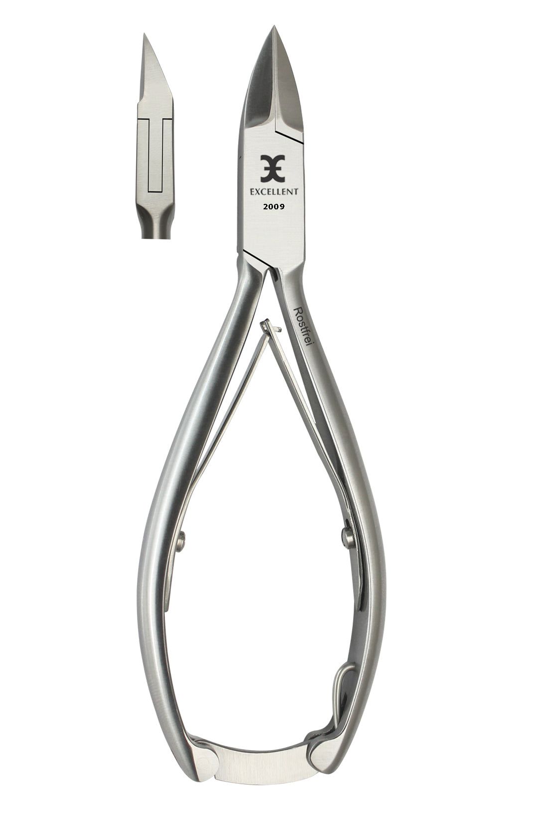 Nageltang, roestvrij staal, schuine snede. Merk: Excellent. Model 2009. Roestvrij.