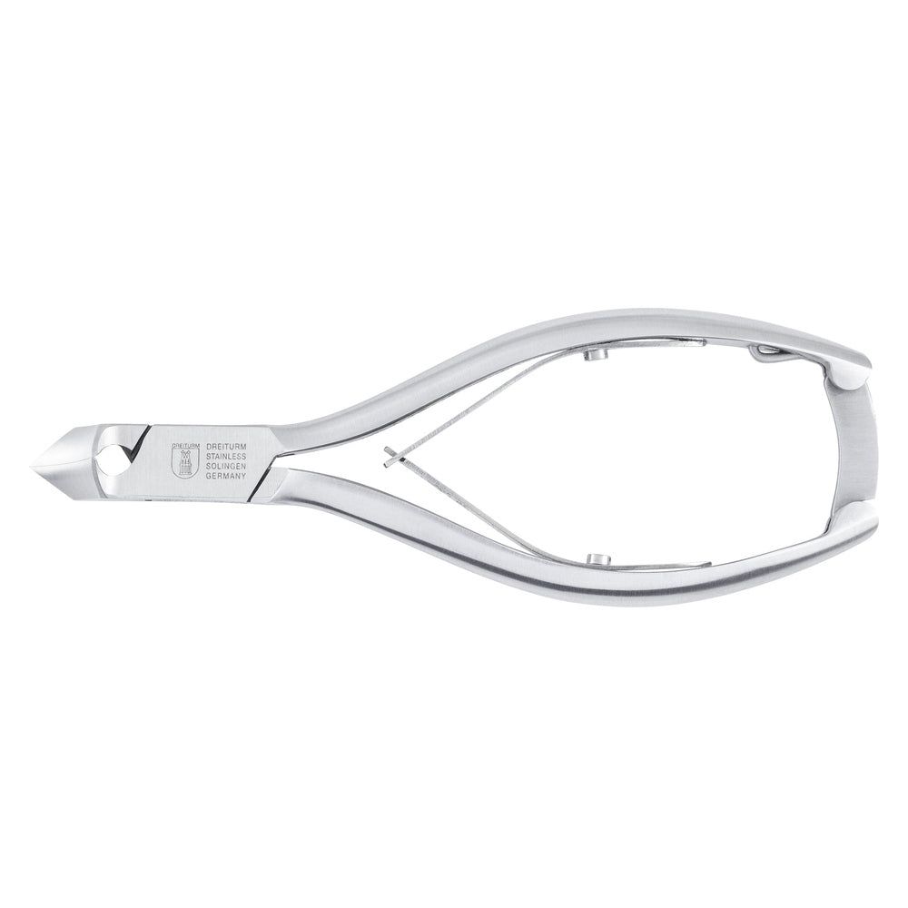 Roestvrijstalen nagelknipper met lederen manchet, Made in Solingen.