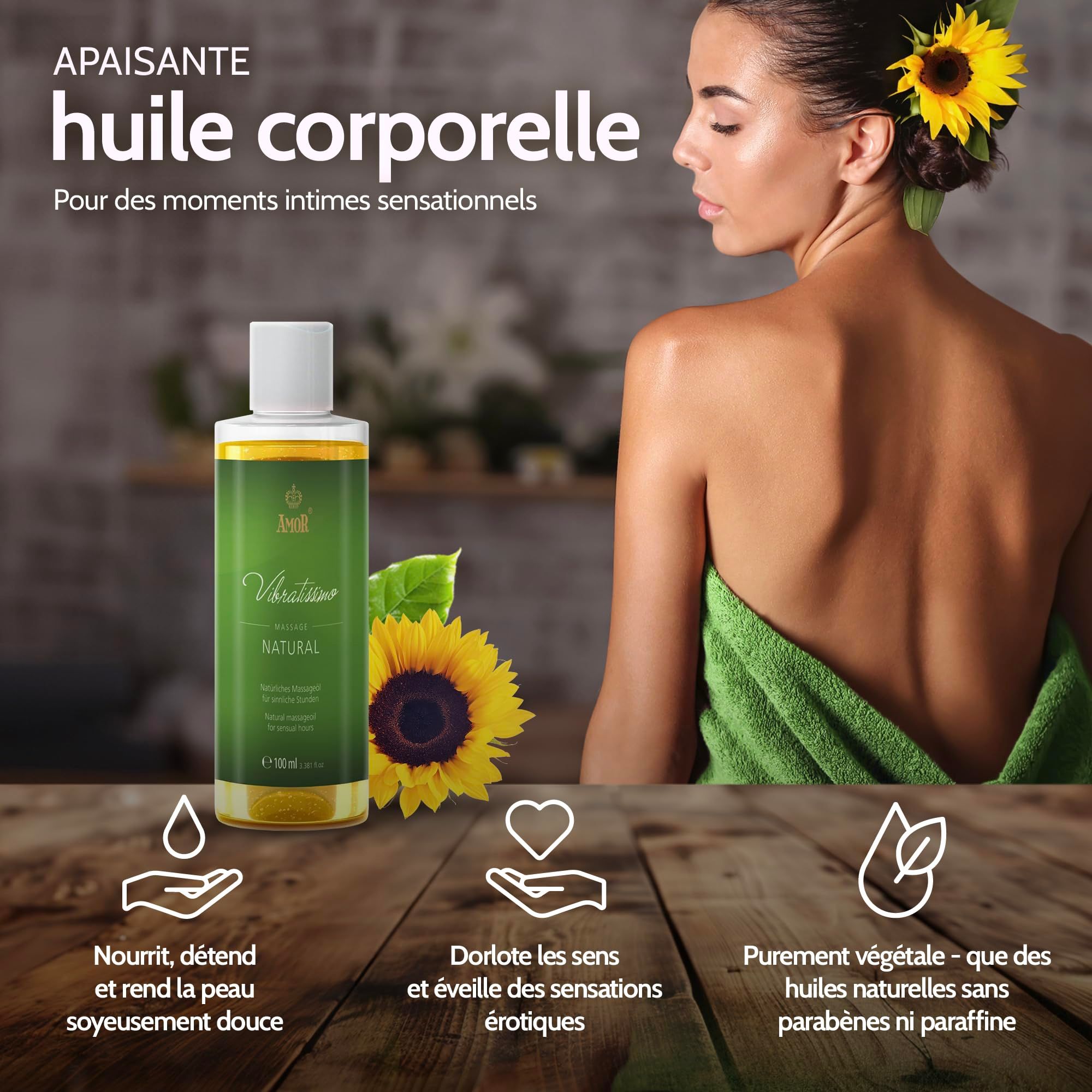 Vibratissimo Huile de Massage Natural