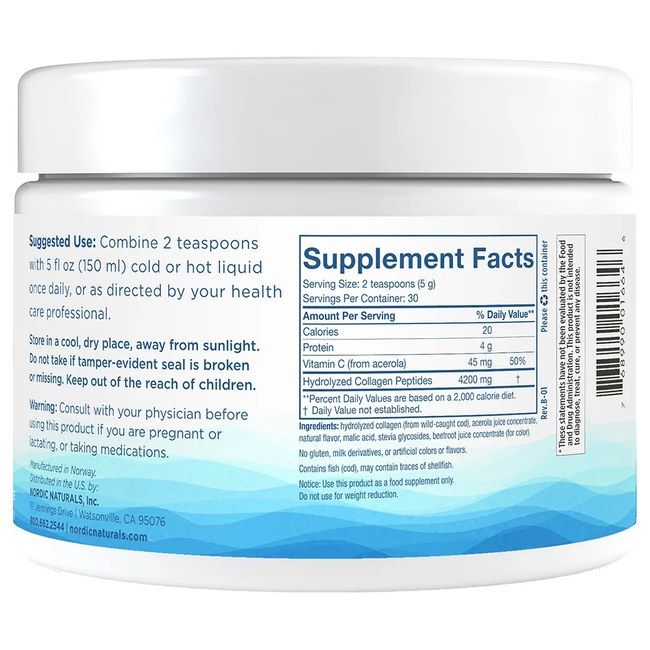 Nordic Naturals Nordic Beauty Marine Collagen - goût fraise