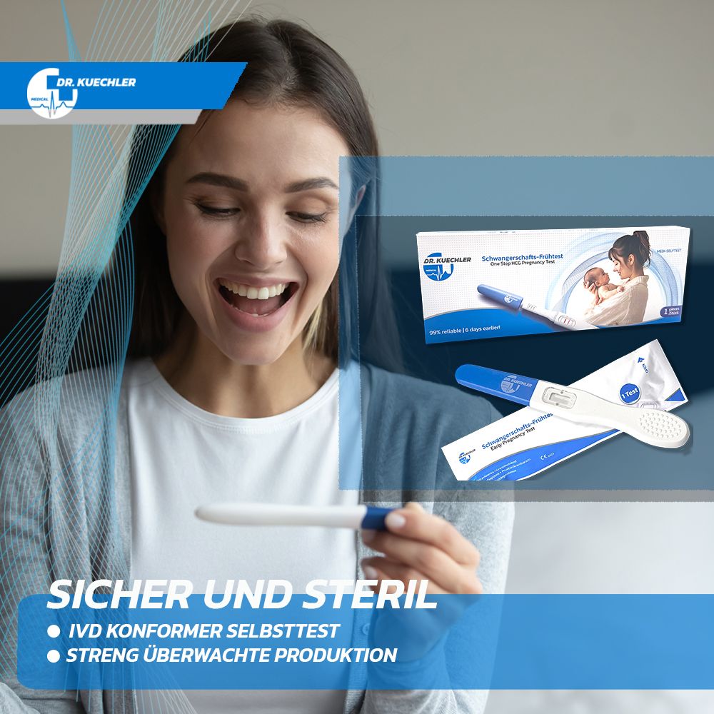 Test de grossesse Dr. Kuechler: Sûr et stérile.