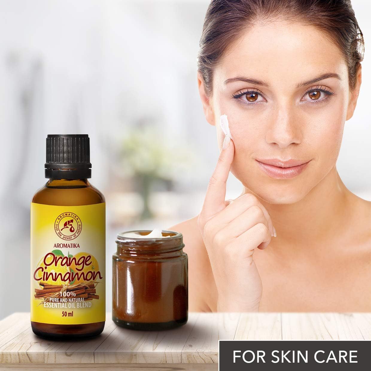 Huile et crème AROMATIKA Orange-Cannelle pour le soin de la peau.