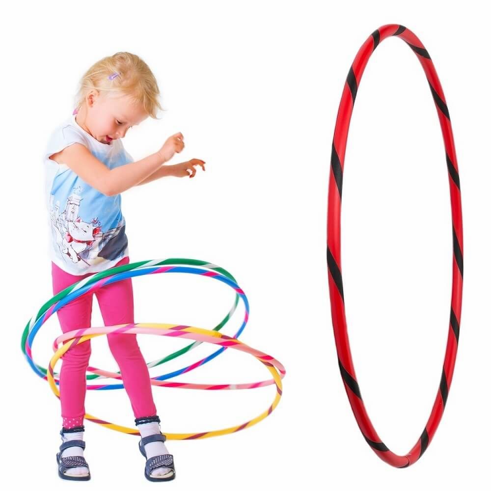 Hoopomania kinderhoelahoep met griptape | Ø 60 cm | Rood-Zwart