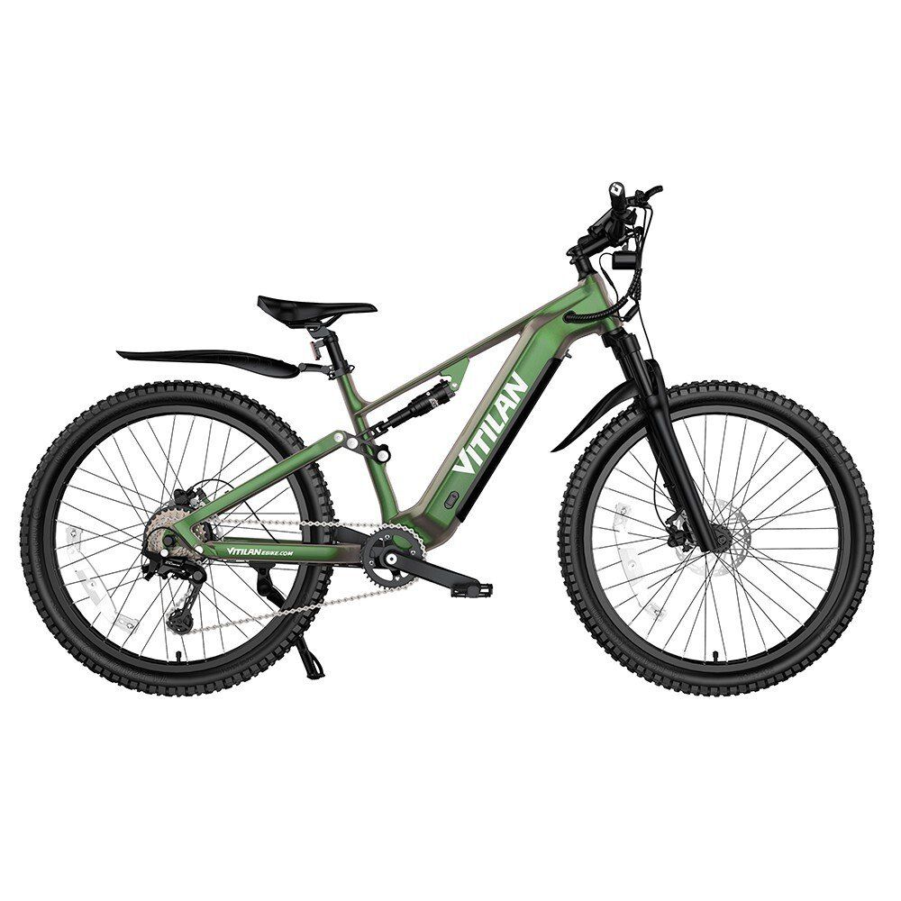 VITILAN M5 Volledig geveerde elektrische fiets, 48V 15Ah accu