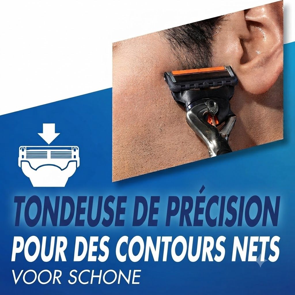 Tondeuse de précision noire et orange utilisée sur la peau pour les contours.