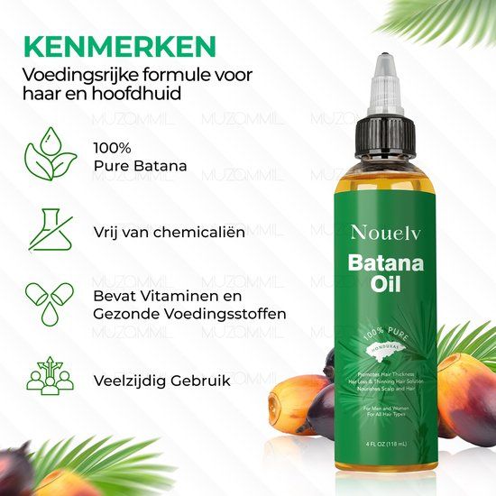 Nouelv Batana Oil - 100% Puur & Natuurlijke Haarolie tegen Haaruitval - Dermatologisch Getest