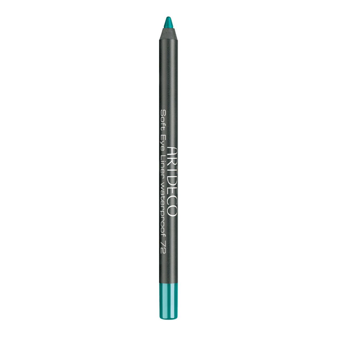 Crayon Artdeco Soft Eye Liner Waterproof 72 turquoise. Corps noir, pointe turquoise.