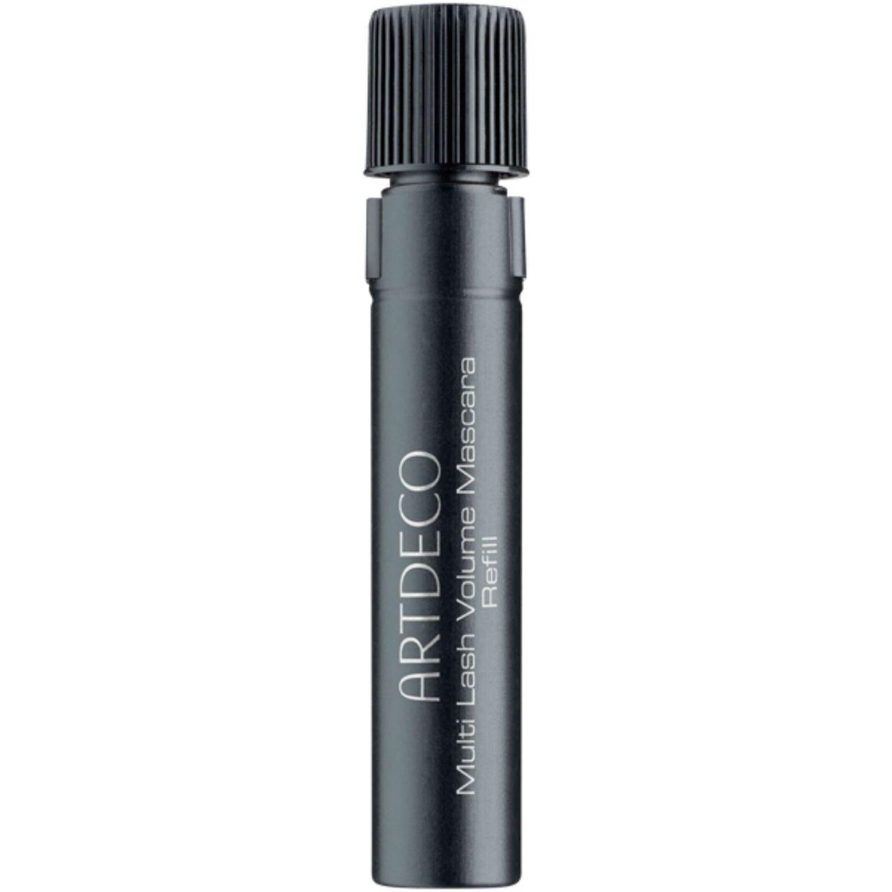 Zwarte mascara navulling. Artdeco Multi Lash Volume Mascara Refill. Zwarte cilindrische huls met zwarte dop.