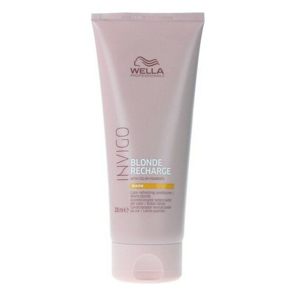 Tube rose Wella Invigo Blonde Recharge. Texte: Warm, 200ml.