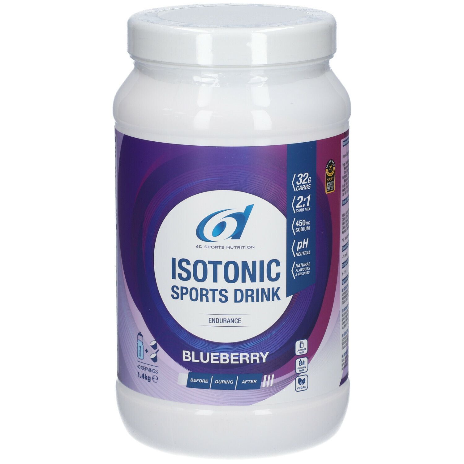 6D Sports Nutrition Isotonic Sports Drink Blueberry