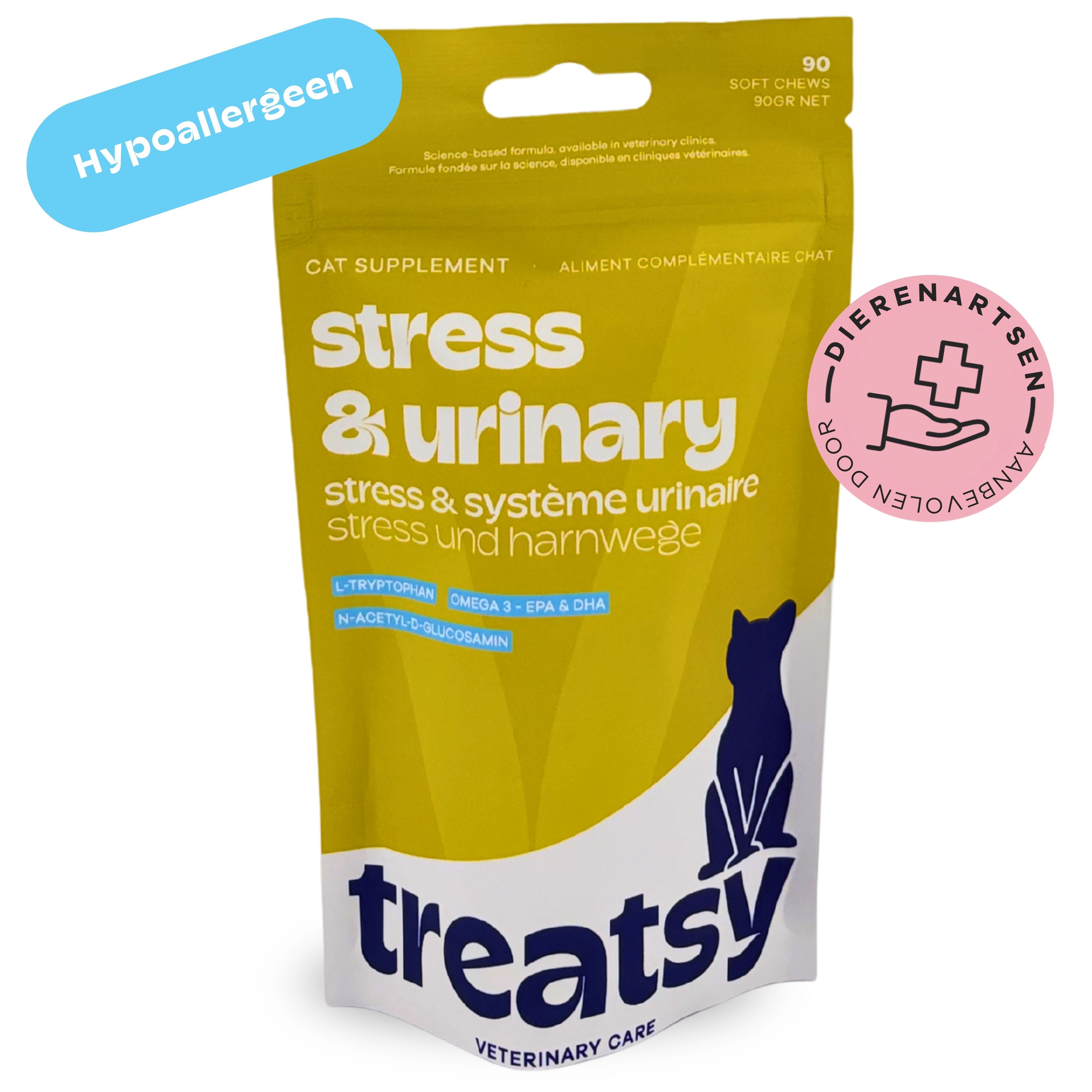 Treatsy Voedingssupplement – Stress & Urinewegen voor Katten