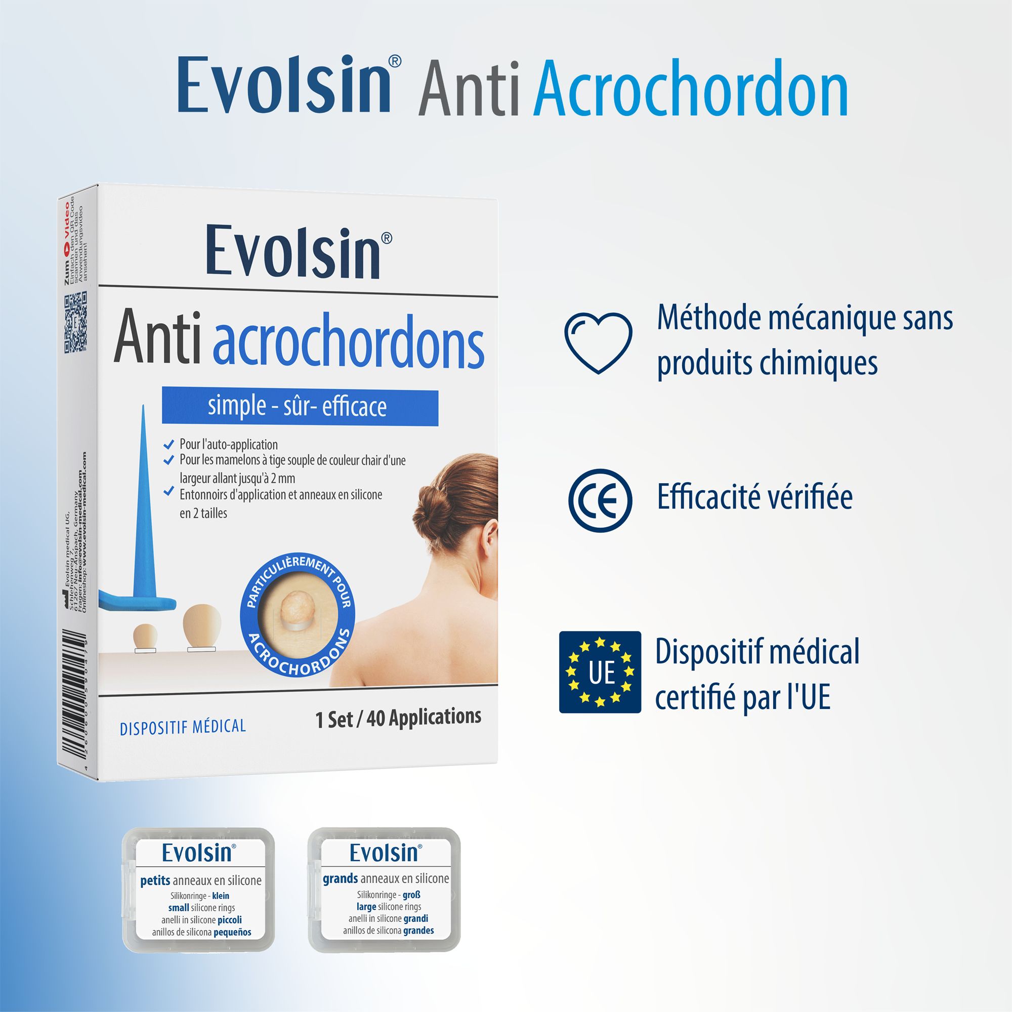 Evolsin Anti Stielwarze : Application ciblée contre acrochordons au cou, aisselles, torse.