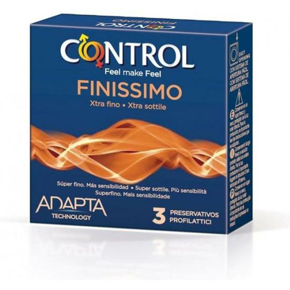 Boîte de préservatifs Control Finissimo Original, 3 unités. Préservatifs fins pour plus de sensibilité.