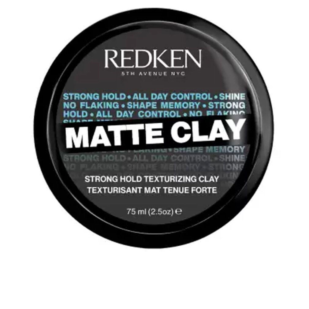 Redken Matte Clay, argile texturisante, 75 ml. Pot noir avec inscription blanche.