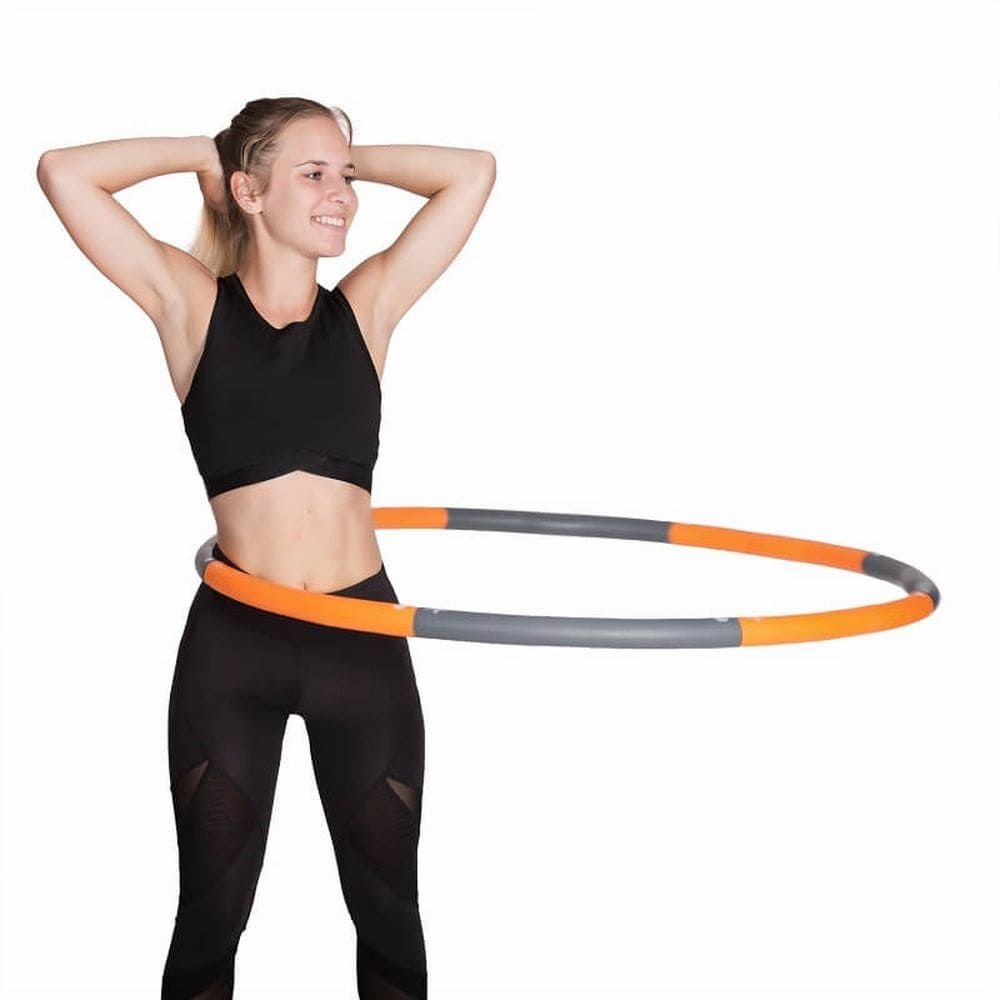 Hoopomania Weight Hoop hula hoop en mousse | 1,5 kg | Orange/Gris